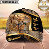 Maxcorners Dog Hunting And Duck Hunting Wildlife Silhouette Artwork Multiple Options Personalized Name 3D Cap