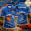 Maxcorners Clay Target Shooting Ocean Wave Splash Multiple Options Personalized Name, Team Name 3D Shirt