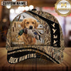 Maxcorners Black Panel Duck Icon Marsh Camo Dog Hunting Multicolor Options Personalized Name 3D Cap