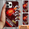 Maxcorners 12 Gauge Shell Emblem Pull Clay Target Personalized Name Trap Shooting Phone Case