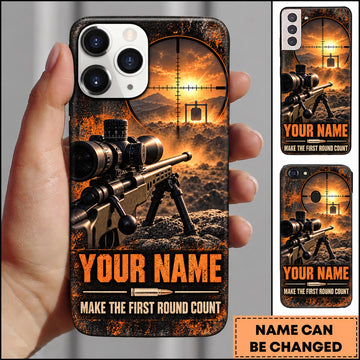 Maxcorners Long Range Shooting Make The First Round Count Personalized Name 3D Phone Case