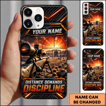 Maxcorners Long Range Shooting Distance Demands Discipline Marksman Personalized Name 3D Phone Case