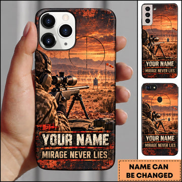 Maxcorners Long Range Shooting Mirage Never Lies Marksman Design Personalized Name 3D Phone Case