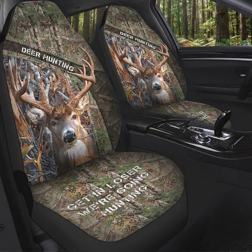 Maxcorners Deer Hunting Hold On Rustic Woodland Car Seat Covers