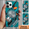 Maxcorners Blue Target Bullseye 12 Gauge Shooting Personalized Name Trap Shooting Phone Case