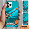 Maxcorners Blue Dynamic Shooter Pull Clay Target Personalized Name Trap Shooting Phone Case