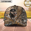 Maxcorners Dog Hunting And Duck Hunting Full Marsh Camouflage Pattern Multiple Options Personalized Name 3D Cap