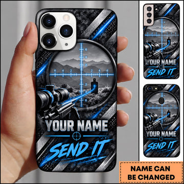 Maxcorners Long Range Shooting Send It Precision Scope Design Personalized Name 3D Phone Case