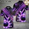 Maxcorners Bowling Ball and Pins Luxury Geometric Multiple Options Personalized Name, Team Name 3D Shirt