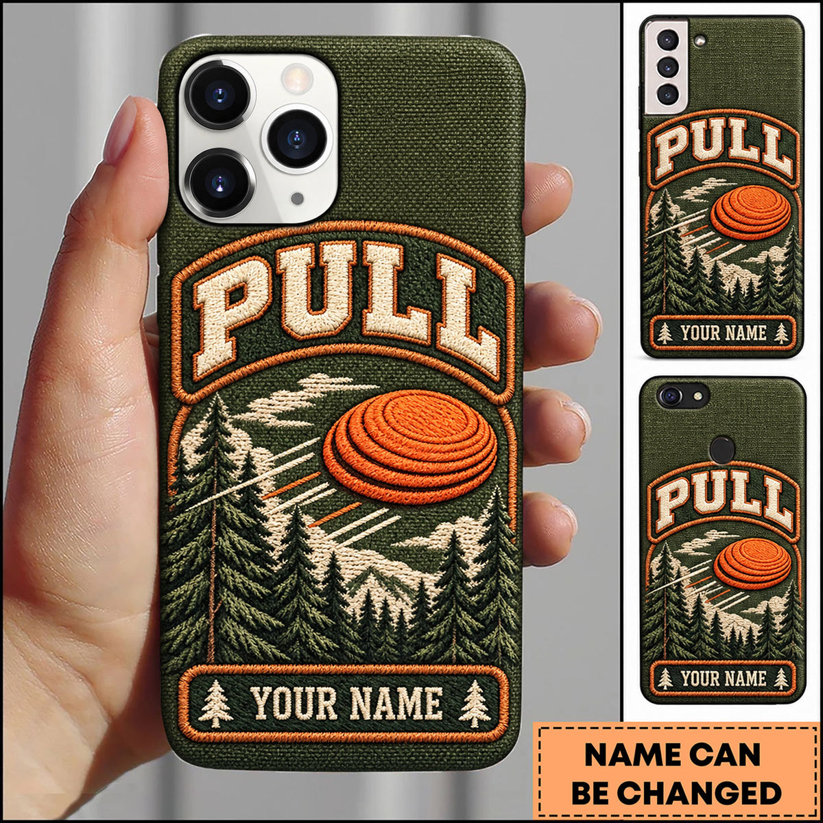 Maxcorners Trap Shooting Outdoor Forest Clay Target Personalized Name 3D Phone Case