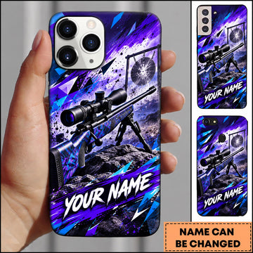 Maxcorners Long Range Shooting Electric Lightning Precision Rifle Personalized Name 3D Phone Case