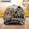 Maxcorners Military Digital Camo Hunting Gear Duck Hunting Dog Cap, Multiple Breeds Personalized Name 3D Cap
