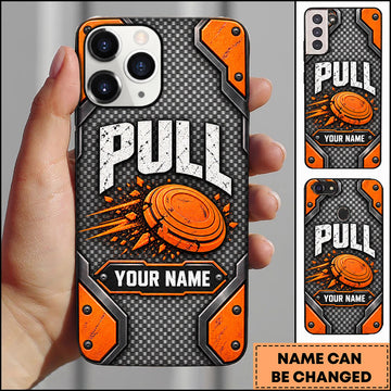 Maxcorners Trap Shooting Rugged Armor Clay Target Personalized Name 3D Phone Case