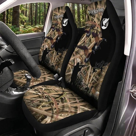 Maxcorners Deer Hunting Dark Woodland Silhouette Car Seat Covers
