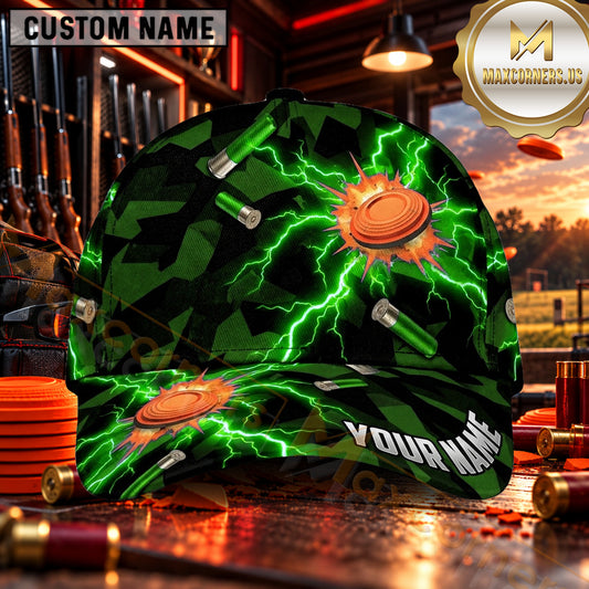 Maxcorners Electric Clay Target Camo Clay Shooting Personalized Name 3D Cap
