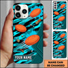 Maxcorners Modern Blue Shotgun Pull Clay Target Personalized Name Trap Shooting Phone Case