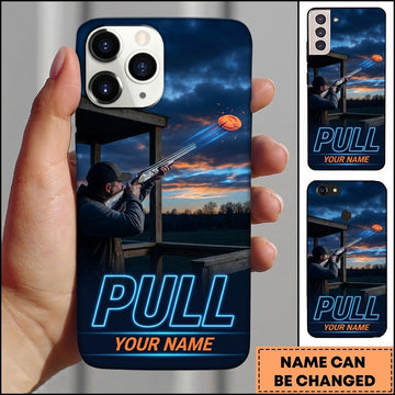 Maxcorners Outdoor Range Shooter Pull Clay Target Personalized Name Trap Shooting Phone Case