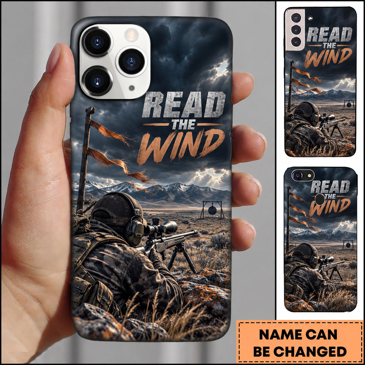 Maxcorners Long Range Shooting Read The Wind Mountain Hunter Personalized Name 3D Phone Case