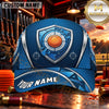 Maxcorners Blue Shield Clay Target Emblem Trap Shooting Personalized Name 3D Cap