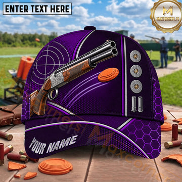 Maxcorners Trap Shooting Shotgun Target Line Pattern Multiple Options Personalized Name 3D Cap