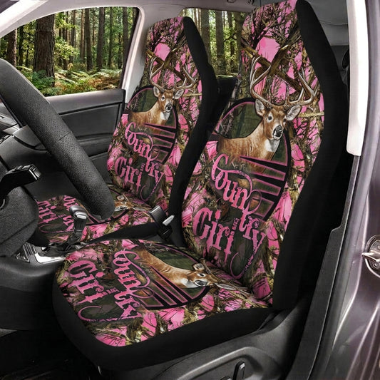 Maxcorners Country Girl Hunting Pink Camo Car Seat Covers