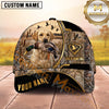 Maxcorners Dog Hunting And Duck Hunting Wildlife Badge Woodland Artwork Multiple Options Personalized Name 3D Cap