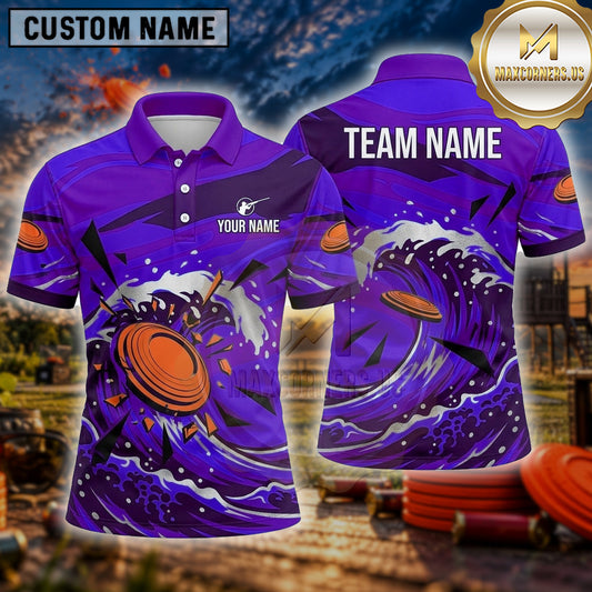 Maxcorners Trap Shooting Shirt Clay Target Shooting Ocean Wave Splash Multiple Options Personalized Name, Team Name 3D Shirt