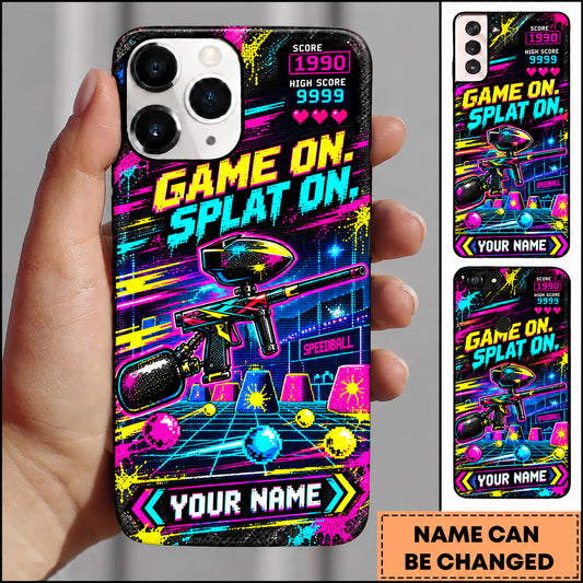 Maxcorners Paintball Game On Splat On Arcade Personalized Name 3D Phone Case