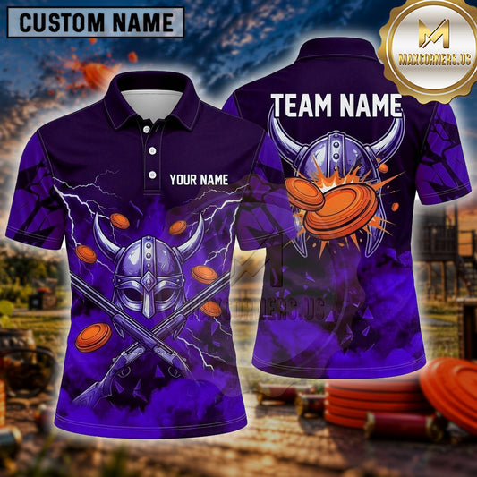 Maxcorners Trap Shooting Shirt Clay Target Shooting Crossed Rifles Multiple Options Personalized Name, Team Name 3D Shirt