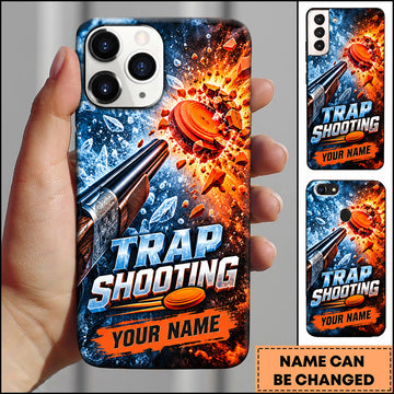 Maxcorners Trap Shooting Shotgun Blast Clay Target Personalized Name 3D Phone Case
