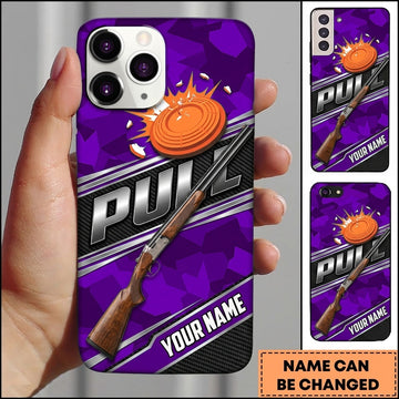Maxcorners 12 Gauge Metal Badge Sporting Clays Personalized Name Trap Shooting Phone Case