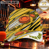 Maxcorners Abstract Racing Stripe Clay Targets Trap Shooting Personalized Name 3D Cap