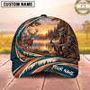 Maxcorners Hunting Skull Archer Sunset Lake Bow Hunting Design Multiple Options Personalized Name 3D Cap