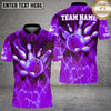 Maxcorners Bowling Ball and Pins Smoky Flame Multiple Options Personalized Name, Team Name 3D Shirt