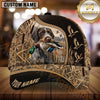 Maxcorners Mesh Panel Flying Ducks Marsh Camo Dog Hunting Multicolor Options Personalized Name 3D Cap