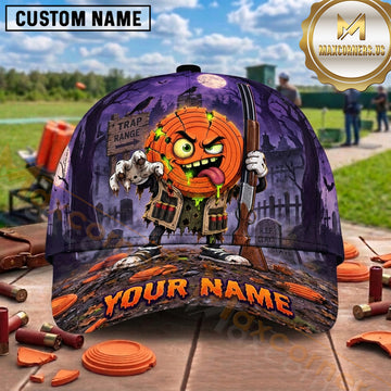 Maxcorners Trap Shooting Shotgun Camo Clay Targets Pull Graphic Multiple Options Personalized Name 3D Cap