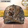 Maxcorners Dog Hunting And Duck Hunting Full Marsh Camouflage Pattern Multiple Options Personalized Name 3D Cap