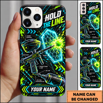 Maxcorners Paintball Hold The Line Tactical Marker Personalized Name 3D Phone Case