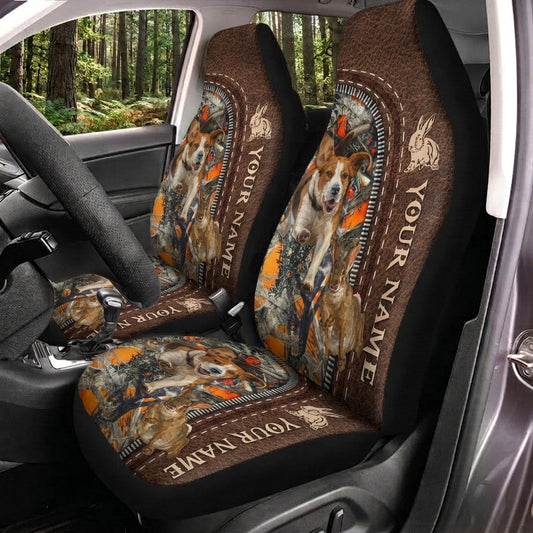 Maxcorners Personalized Name Deer Hunting Vintage Camo Car Seat Covers