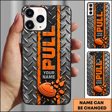 Maxcorners Trap Shooting Diamond Plate Pull Clay Target Personalized Name 3D Phone Case