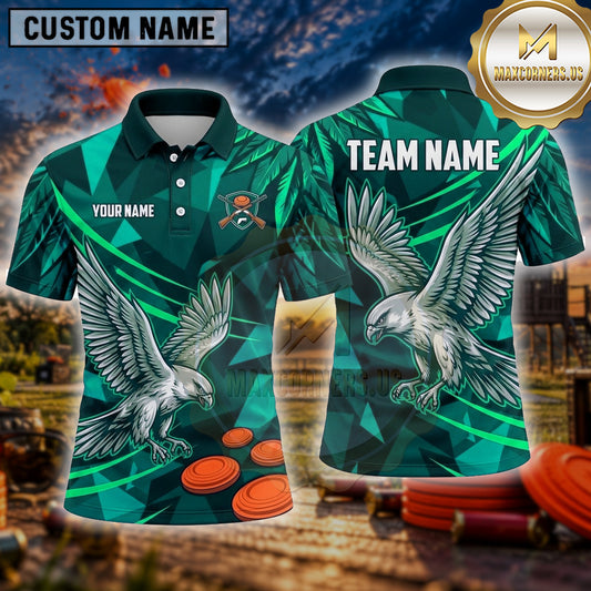 Maxcorners Trap Shooting Shirt Eagle Multiple Options Personalized Name, Team Name 3D Shirt