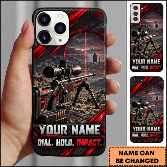 Maxcorners Long Range Shooting Dial Hold Impact Tactical Design Personalized Name 3D Phone Case