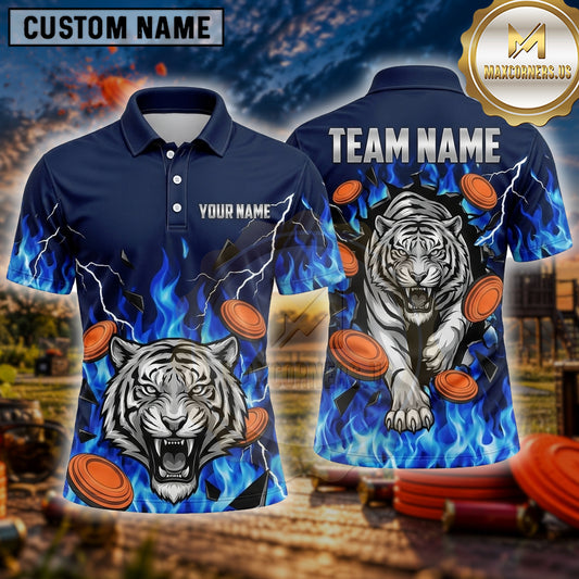 Maxcorners Trap Shooting Shirt Tiger Fierce Predator Portrait Multiple Options Personalized Name, Team Name 3D Shirt