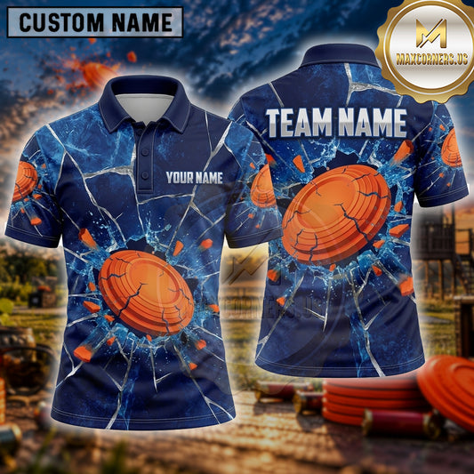 Maxcorners Trap Shooting Shirt Clay Shattered Multiple Options Personalized Name, Team Name 3D Shirt