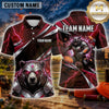 Maxcorners Bear Fierce Predator Multiple Options Personalized Name, Team Name 3D Shirt