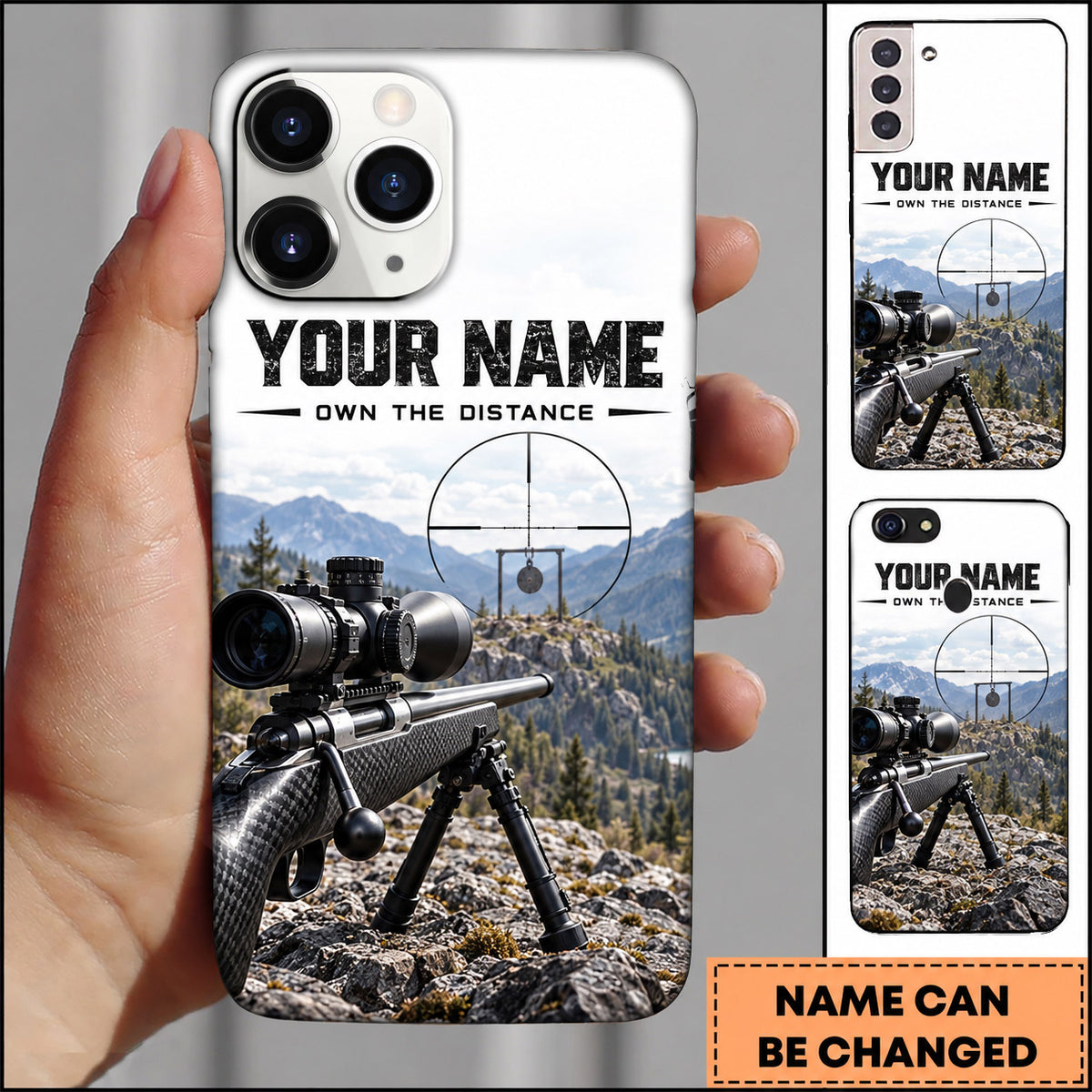 Maxcorners Long Range Shooting Own The Distance Precision Scope Personalized Name 3D Phone Case