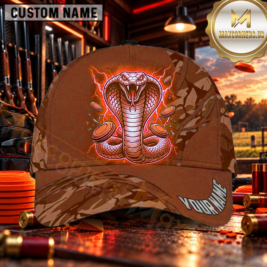 Maxcorners Electric Cobra Clay Targets Trap Shooting Personalized Name 3D Cap