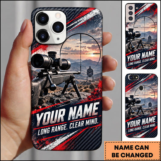 Maxcorners Long Range Shooting Long Range Clean Mind Precision Rifle Personalized Name 3D Phone Case