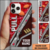 Maxcorners Vertical Shotgun Typography Pull Clay Target Personalized Name Trap Shooting Phone Case
