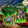 Maxcorners Tiger Fierce Predator Portrait Multiple Options Personalized Name, Team Name 3D Shirt